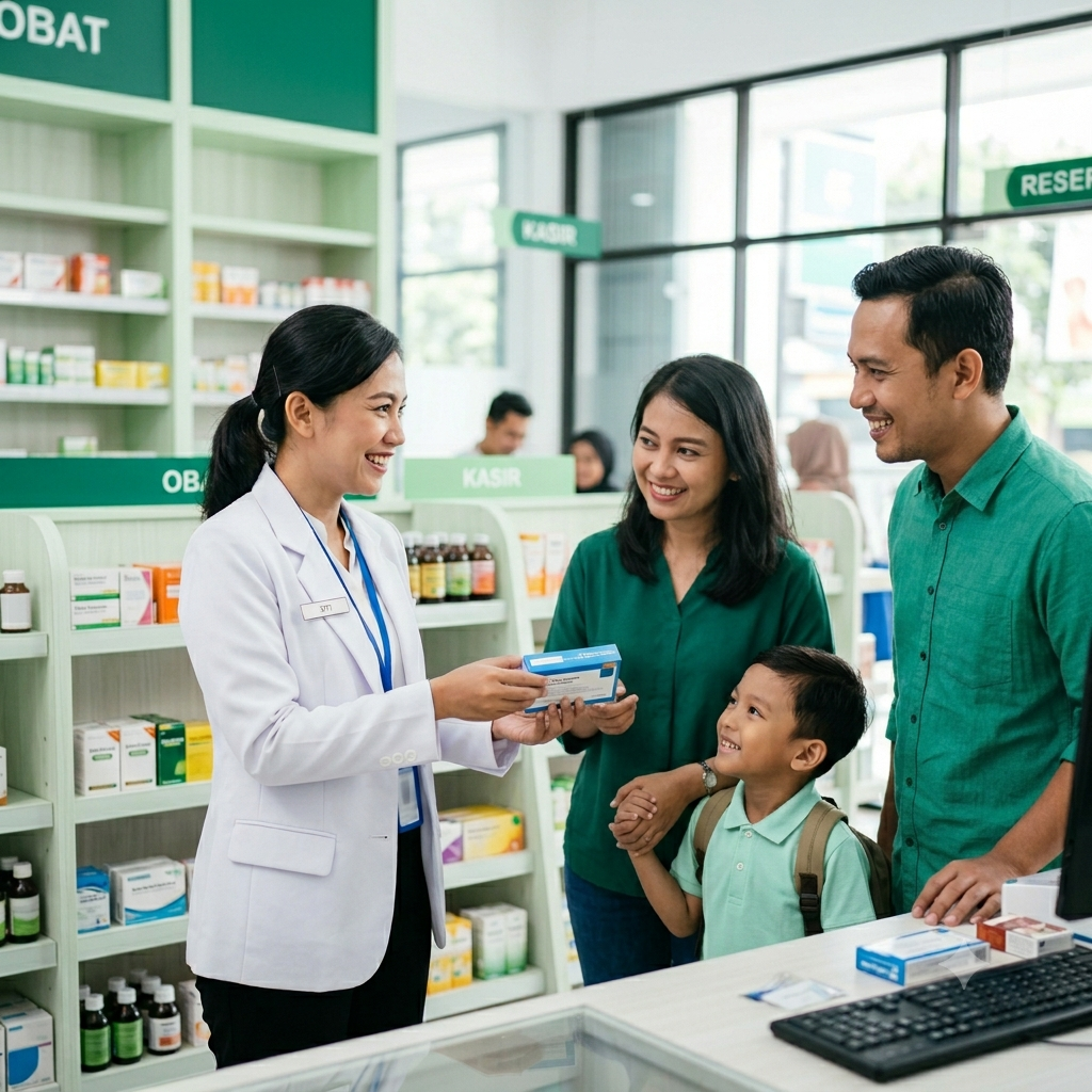 Apoteker FarmaBox mengkonsultasikan kebutuhan obat keluarga